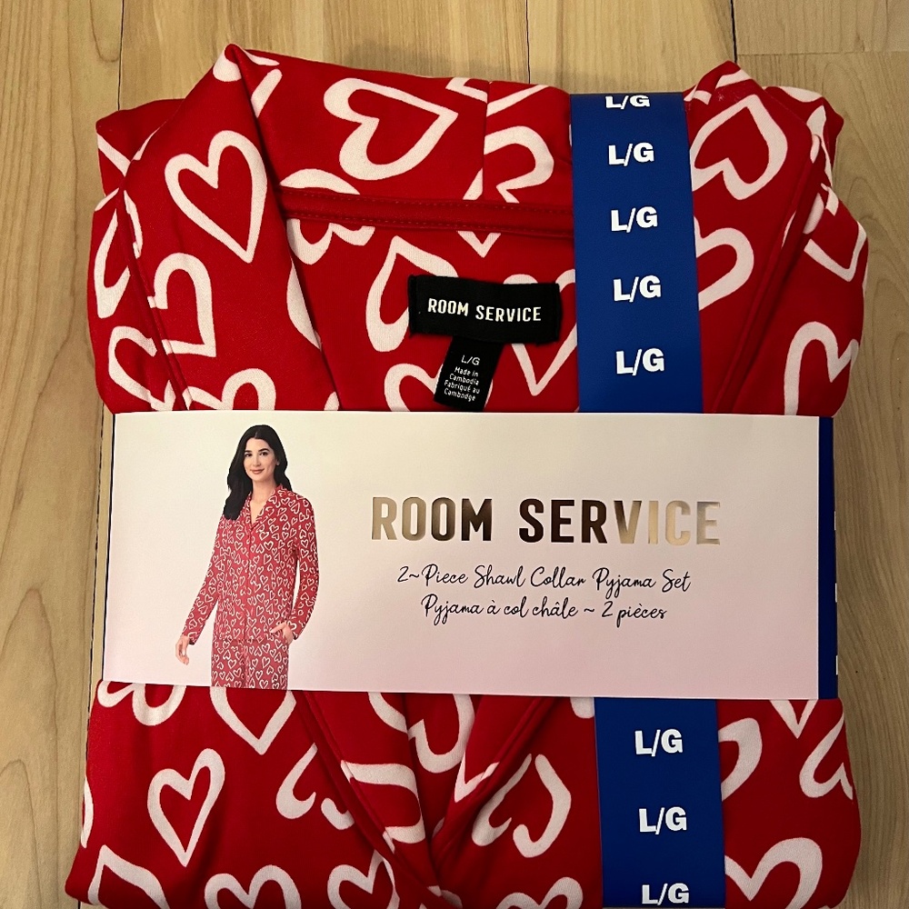 Room Service heart pajamas